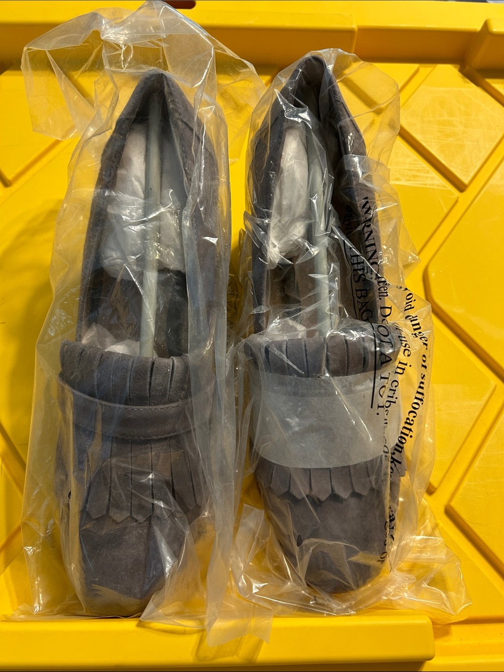 Steve Madden Gray Suede Fringe Loafers